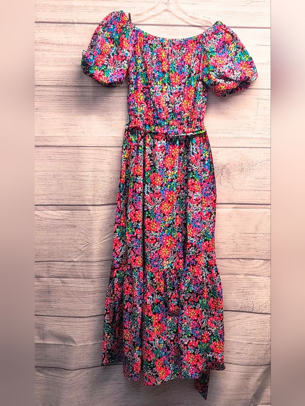 Lilly Pulitzer Tamie Off The Shoulder Dress Feeling Fantastic Size Extra Small